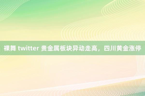 裸舞 twitter 贵金属板块异动走高，四川黄金涨停
